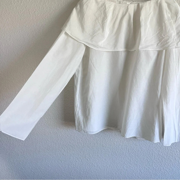 Cos Women’s Ruffle Detail Cotton Silk Blend Blouse - Picture 2 of 9